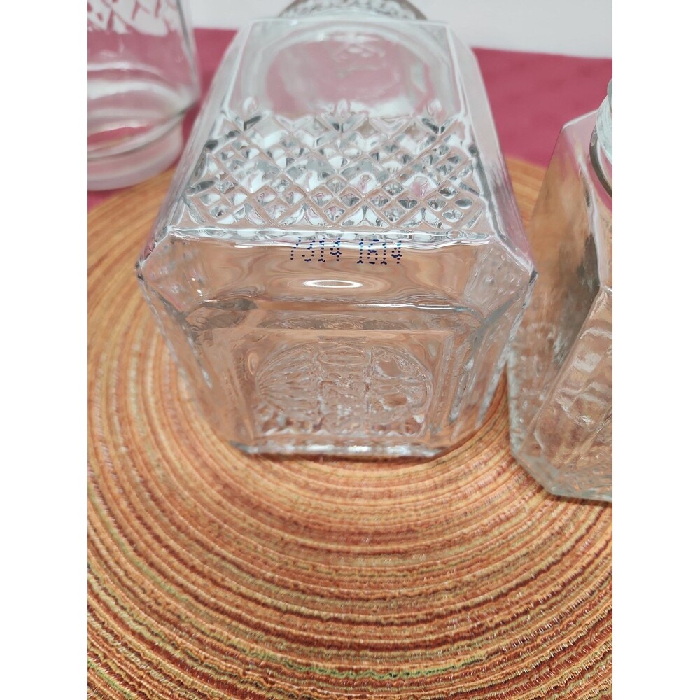 VintageKoeze's Apothecary/Cannister Jars W Gaskets Set Of 3Diamond Pattern 1980s - Picture 12 of 12